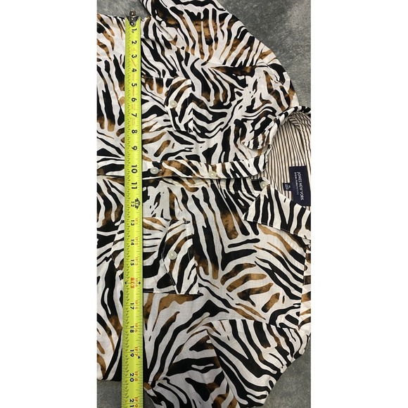 Jones New York Signature Petite Animal Print 3/4 Sleeve Blouse Women's Size PL - Picture 9 of 10